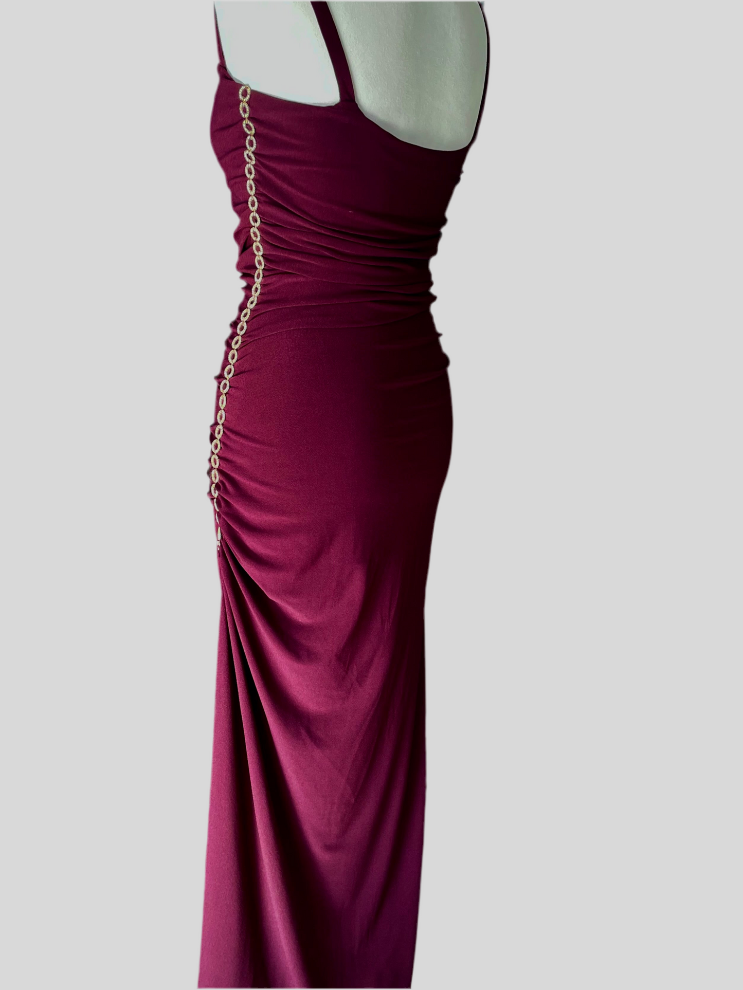 Abito lungo in Jersey drappeggiato