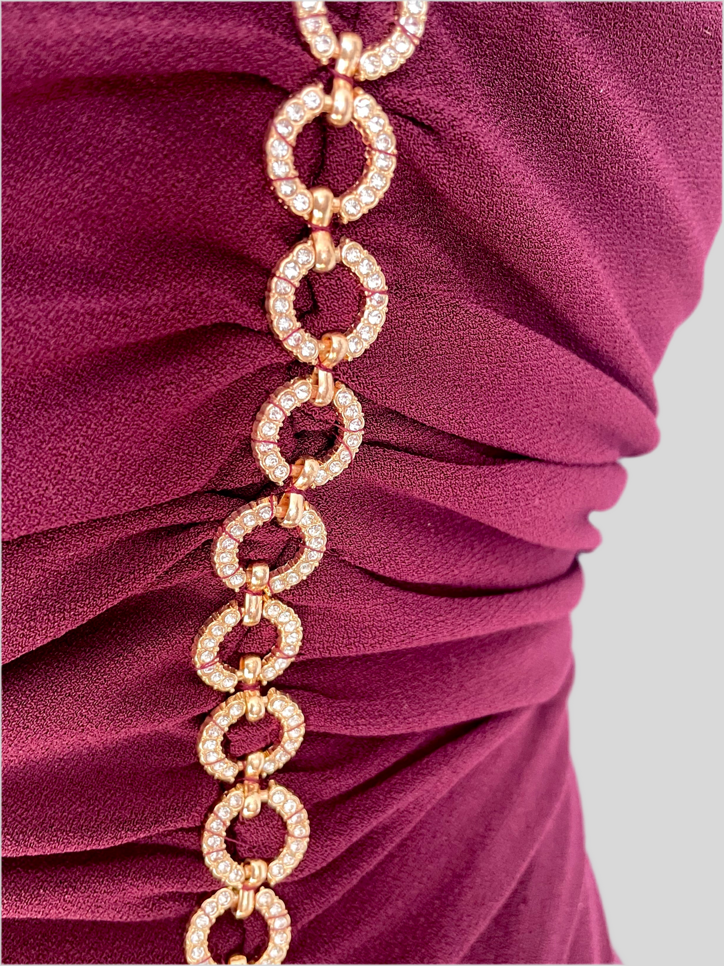 Abito lungo in Jersey drappeggiato