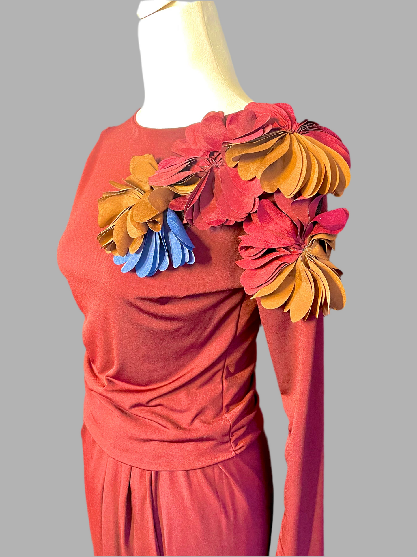 Completo in Jersey bordeaux