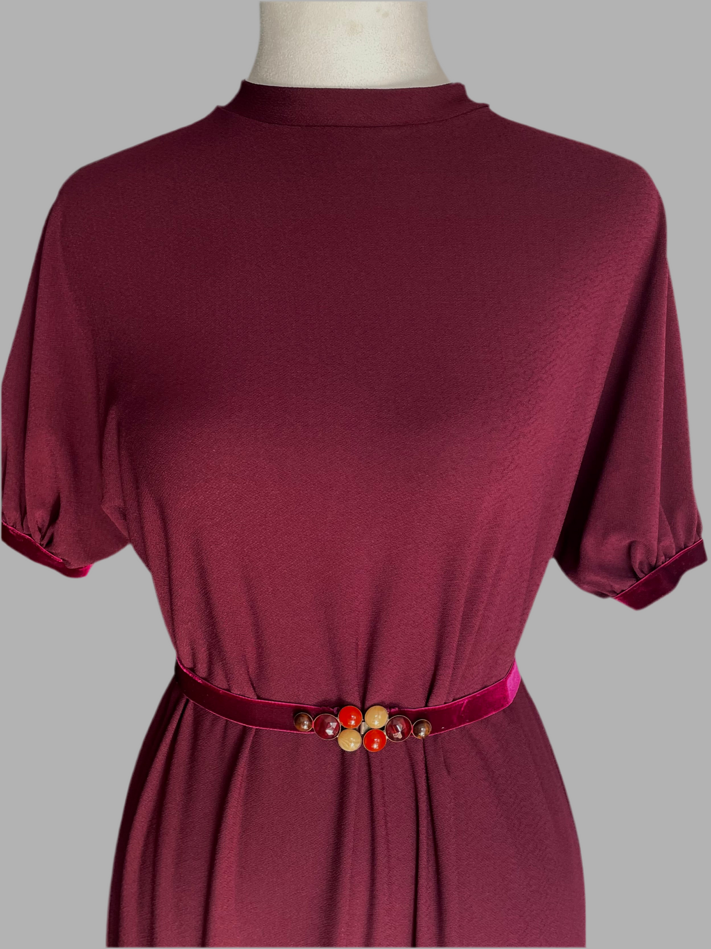 Abito in Jersey bordeaux
