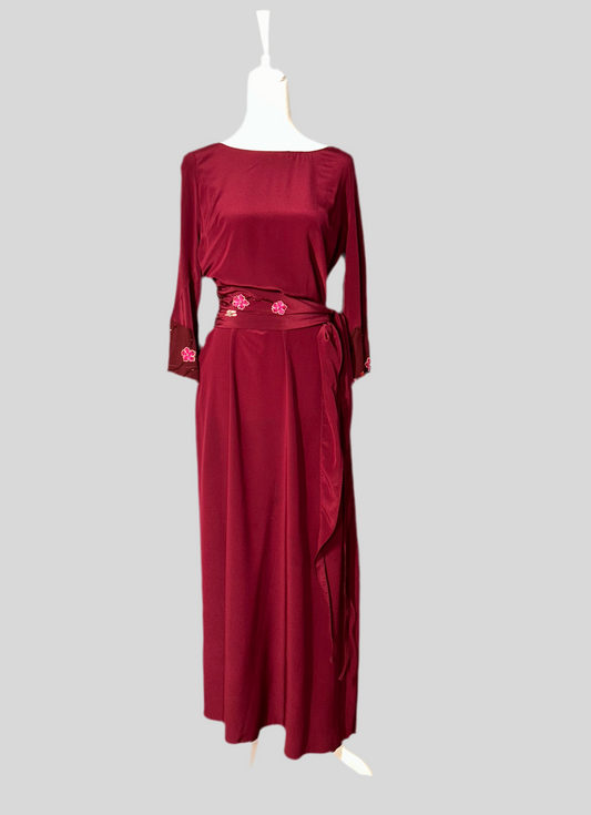 Vestito lungo in seta pura