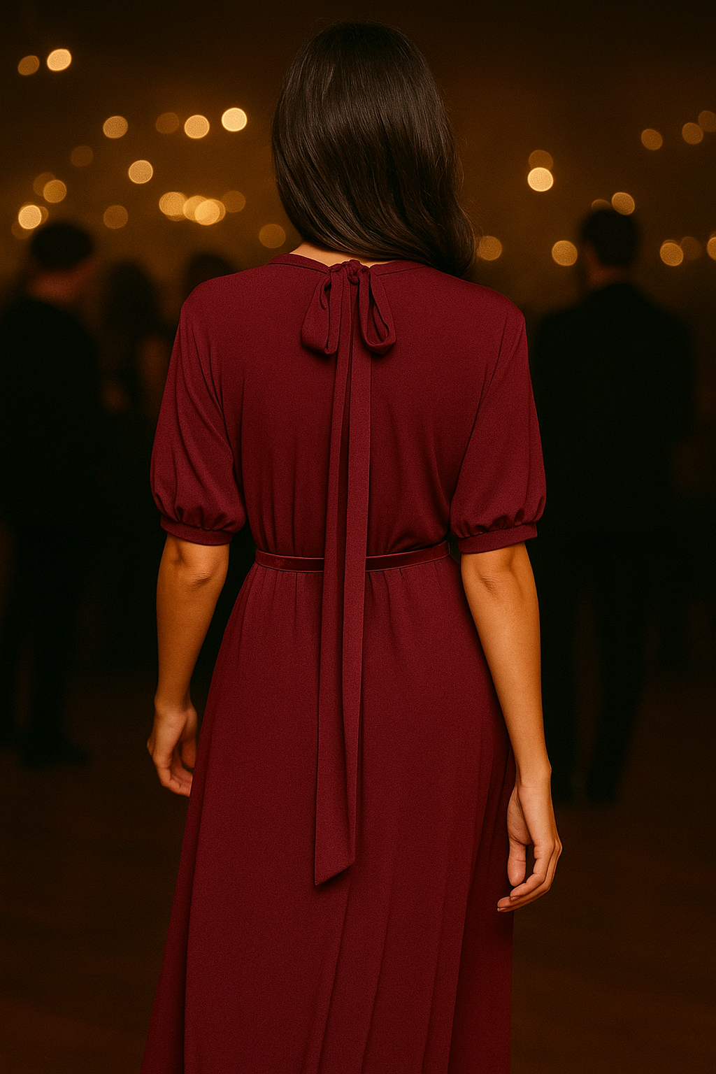 Abito in Jersey bordeaux